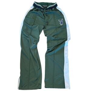 Playboy x Missguided green jogger baggy sweatpants size 8